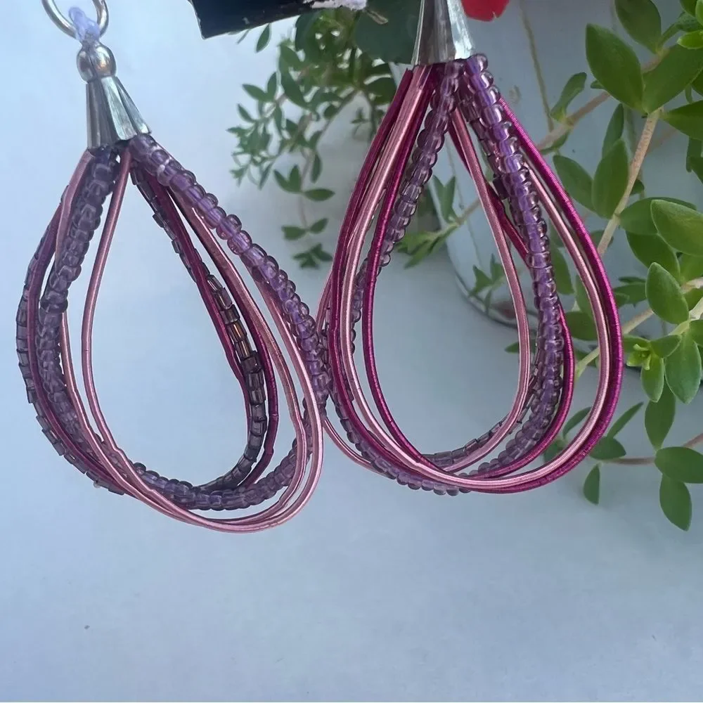 Handcrafted From Artisan Hands To You Boho Beaded Drop Earrings